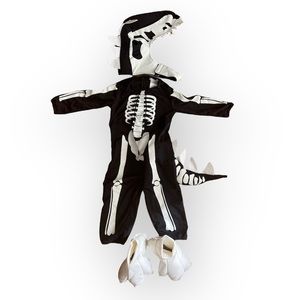 Pottery Barn Kids Glow-in-the-Dark Dino Skeleton Costume, size 3T
